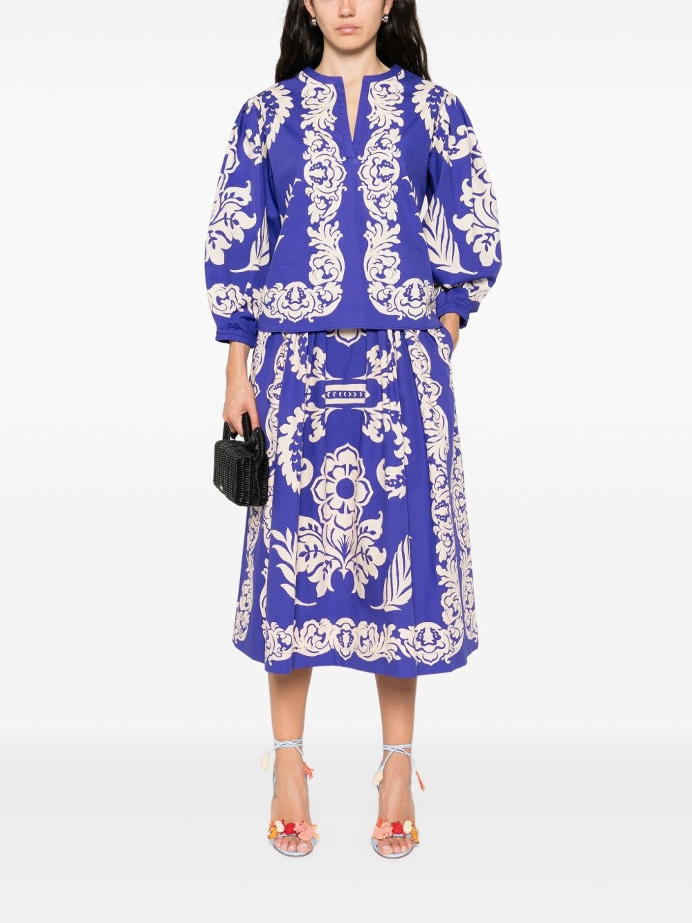 printed midi skirt - 2