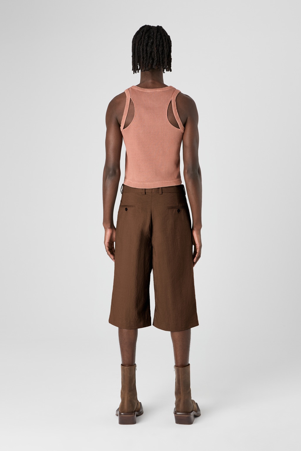 Brown Technical Suit Shorts - 5