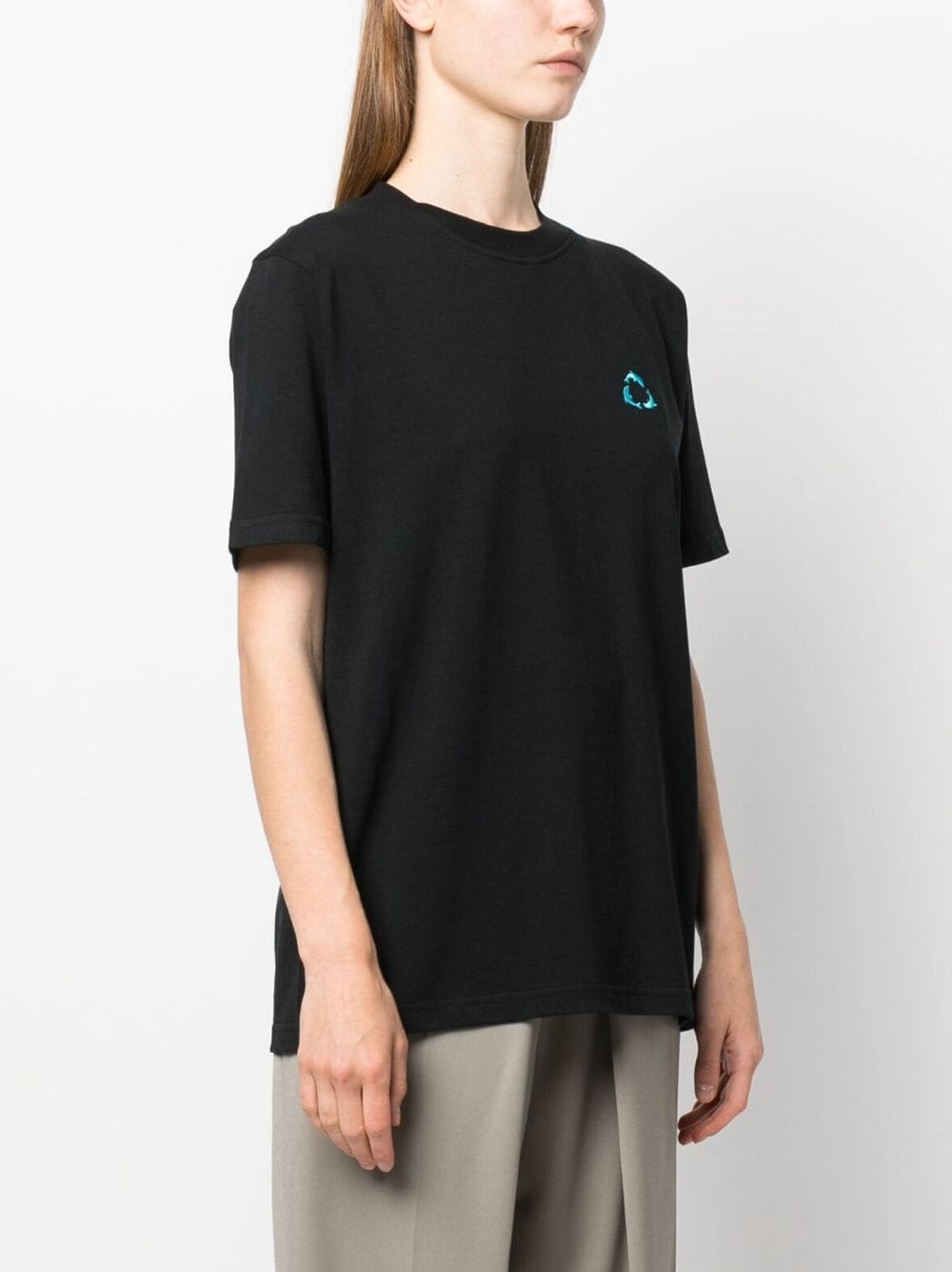 slogan-print crew-neck T-shirt - 4