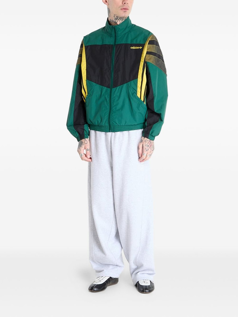 adidas striped zip sweatshirt outlook