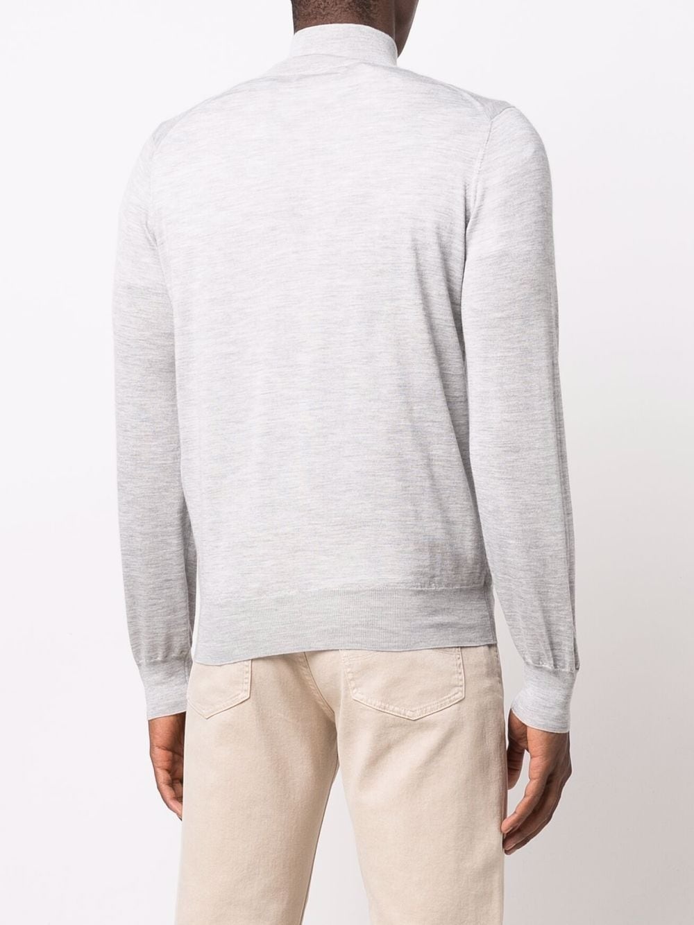 zip-up cashmere-silk jumper - 4