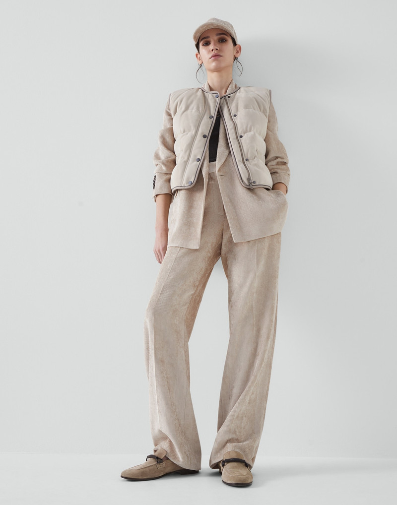 Brunello Cucinelli Suede loafers with precious bar detail outlook