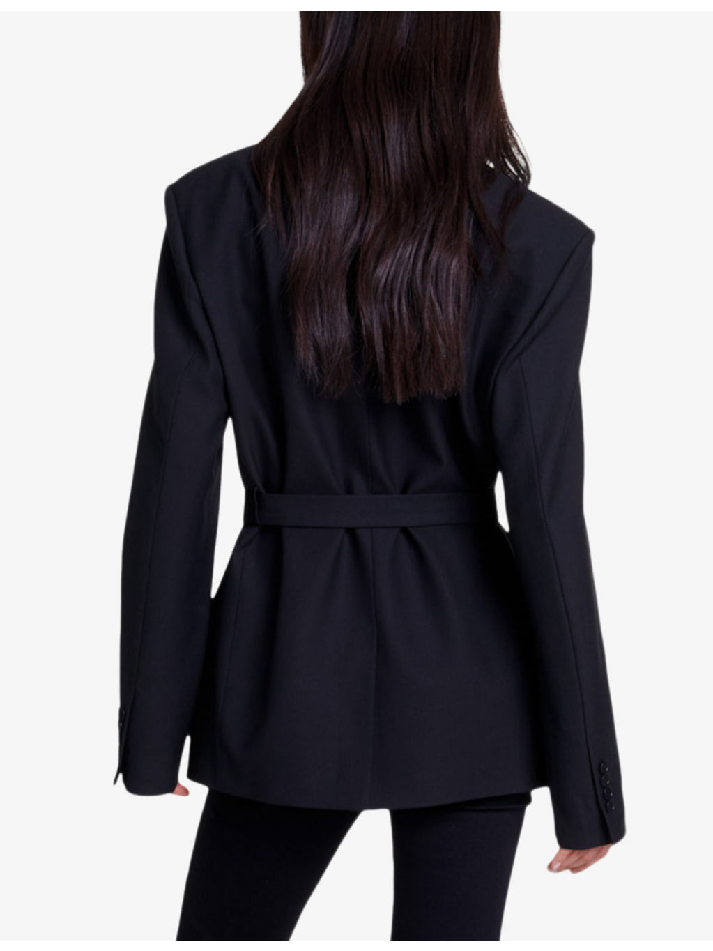 Chain-embellished slim-fit stretch-woven blazer - 4