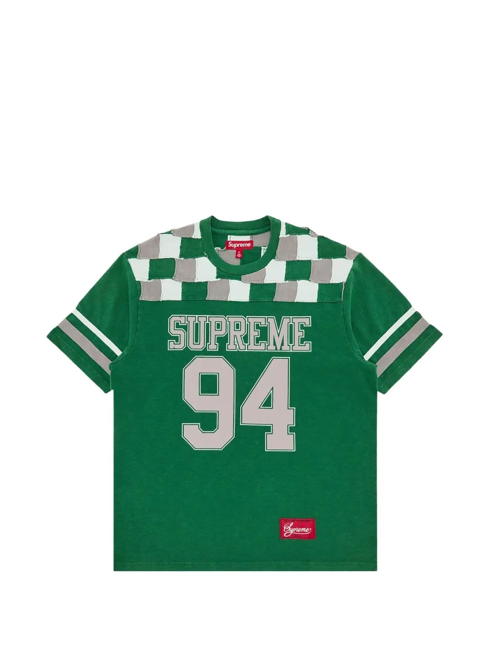 Patchwork Yoke football T-shirt - 1