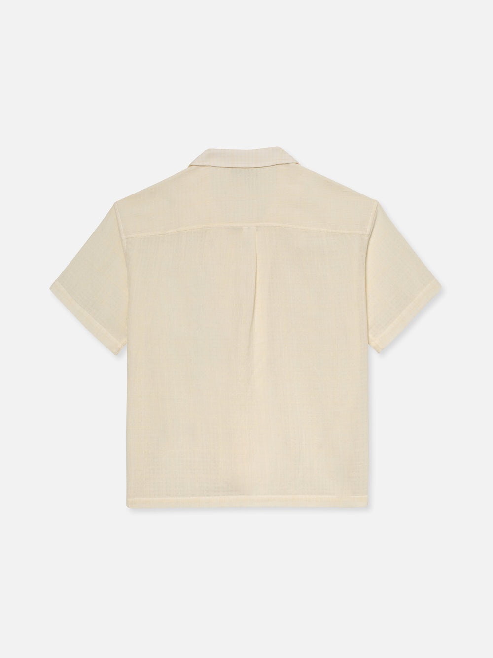 Short Sleeve Camp Collar Shirt in Off White - 3