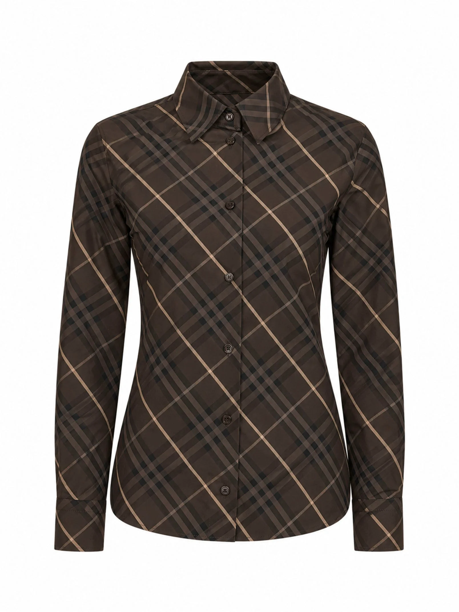 Multicolored Burbery check pattern slim-fil shirt - 1