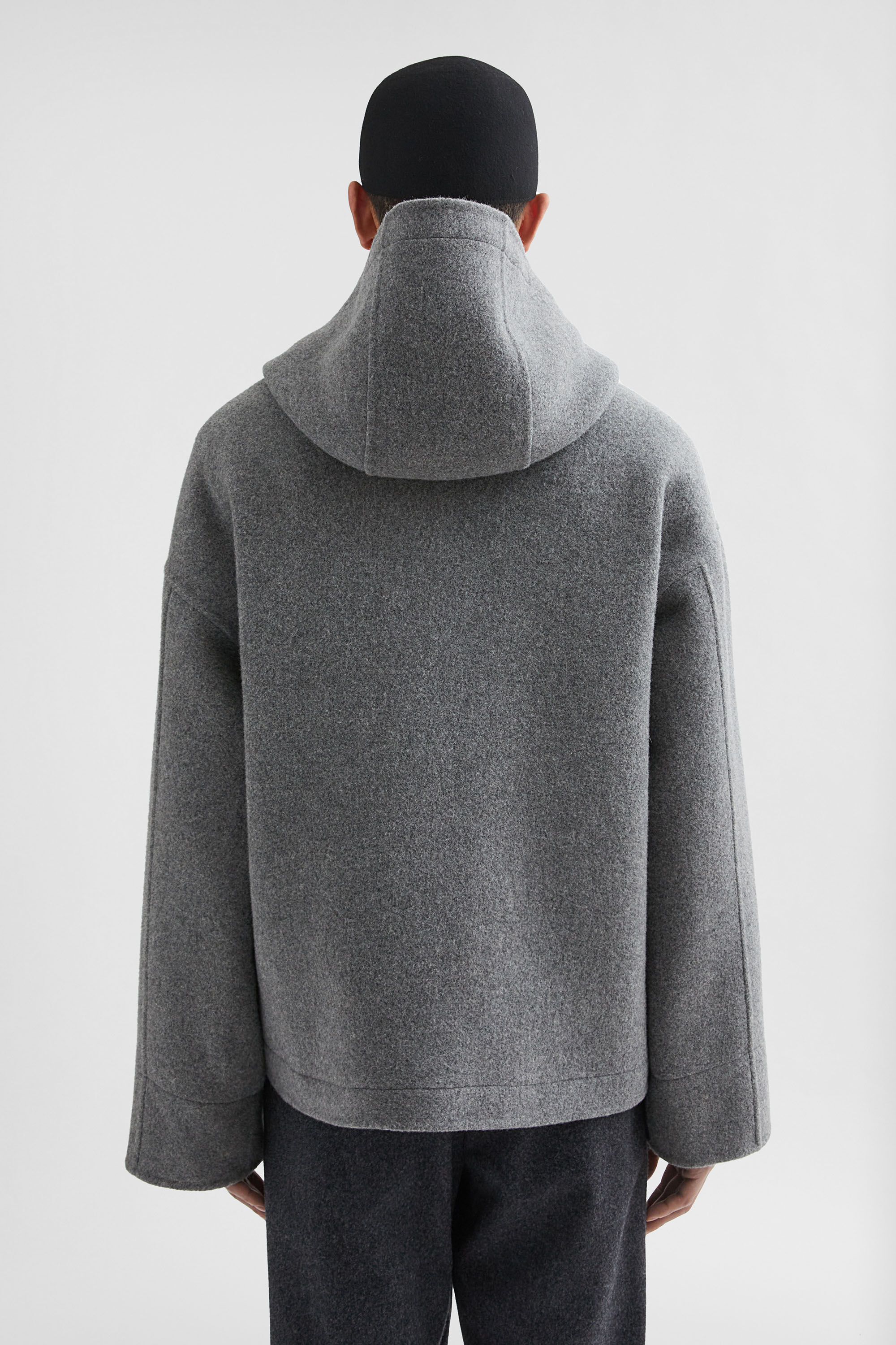 Felt Wool Hooded Blouson - 6