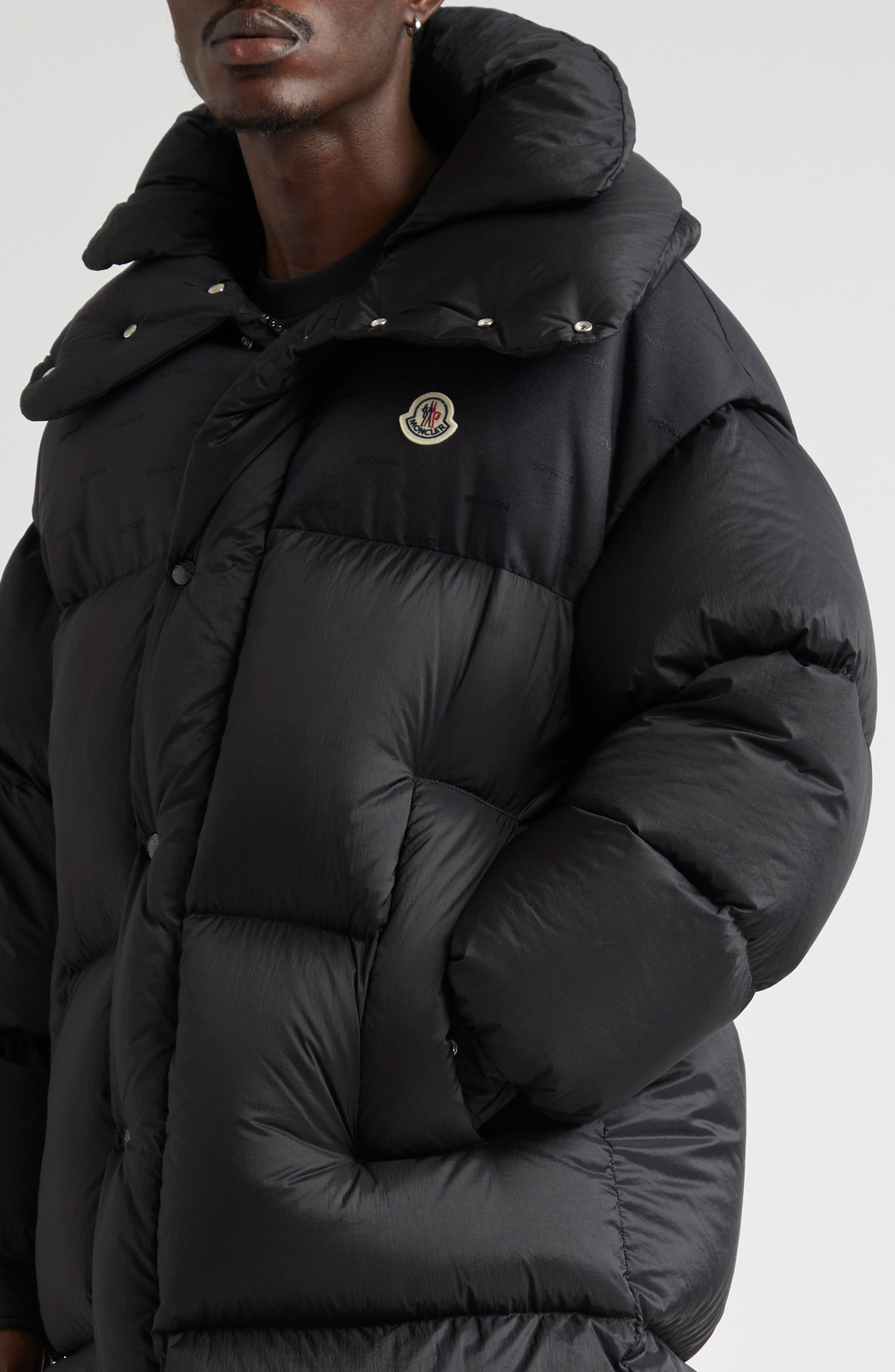 Moncler Verone Longline Down Puffer Parka in Black at Nordstrom - 5