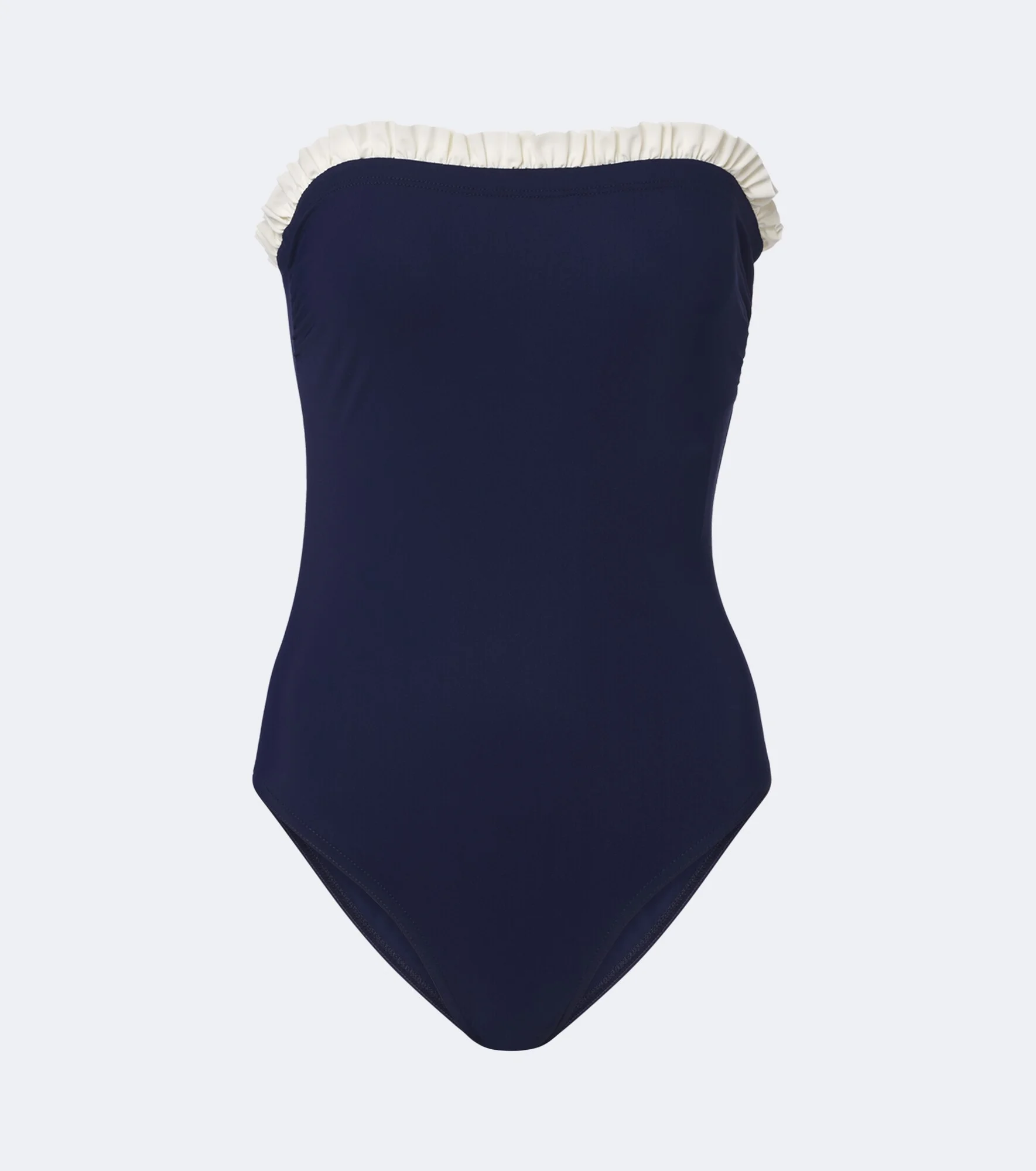Basics ruffled strapless swimsuit - 1
