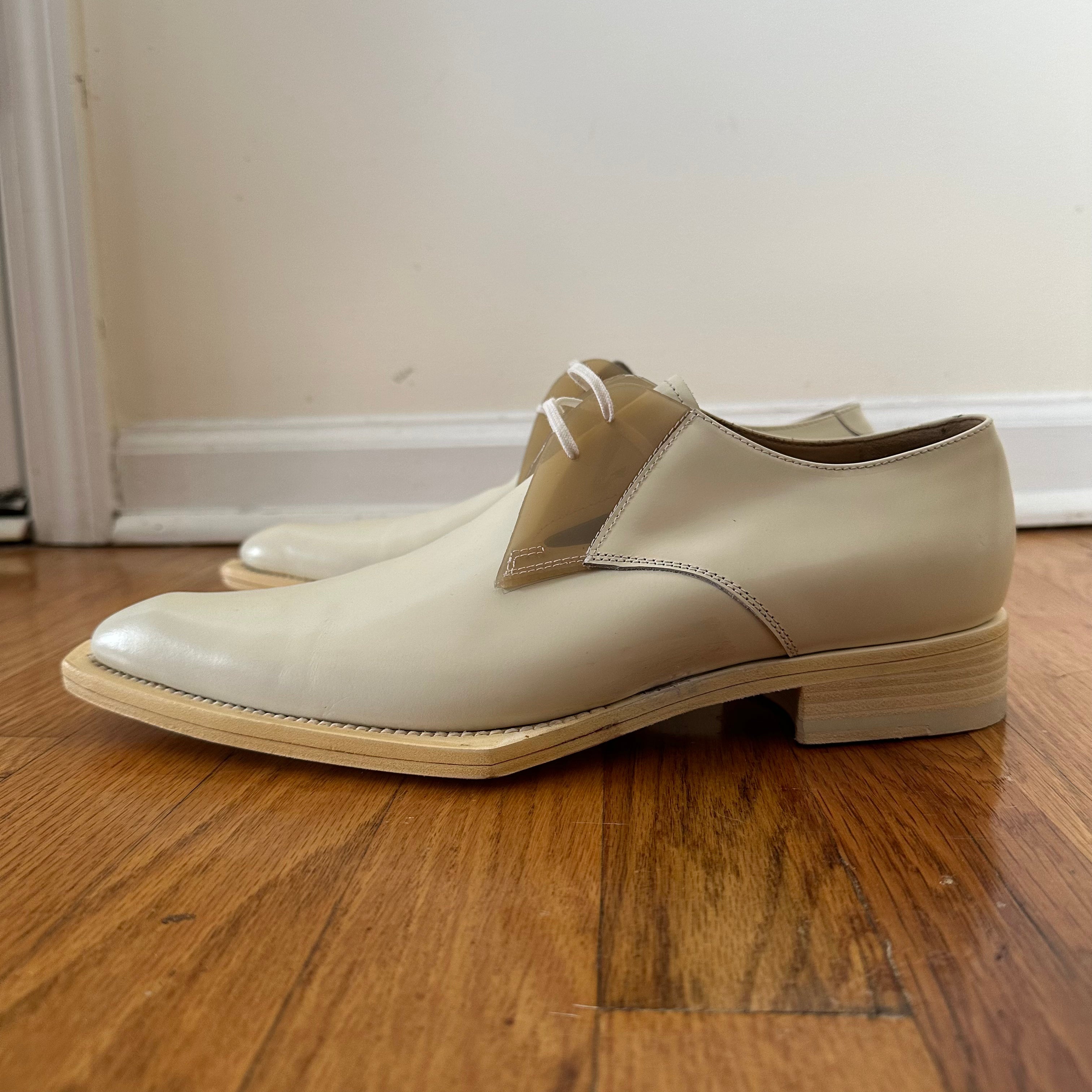 Helmut Lang White Dress Shoes SS05 Sz 9 - 4