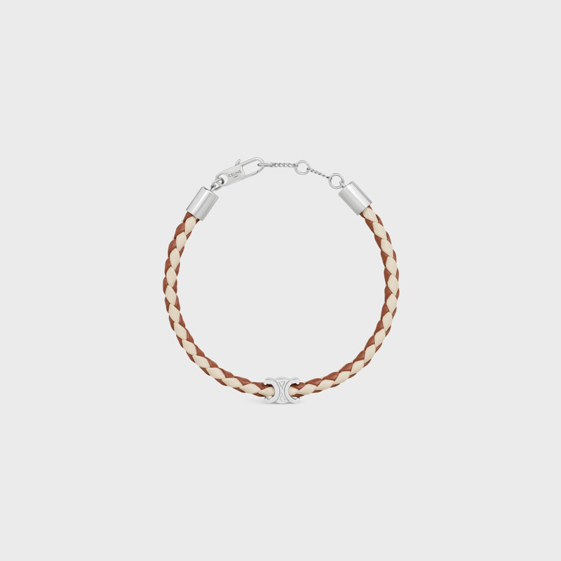 Triomphe Beach Bracelet IN Brass and Smooth Calfskin 1