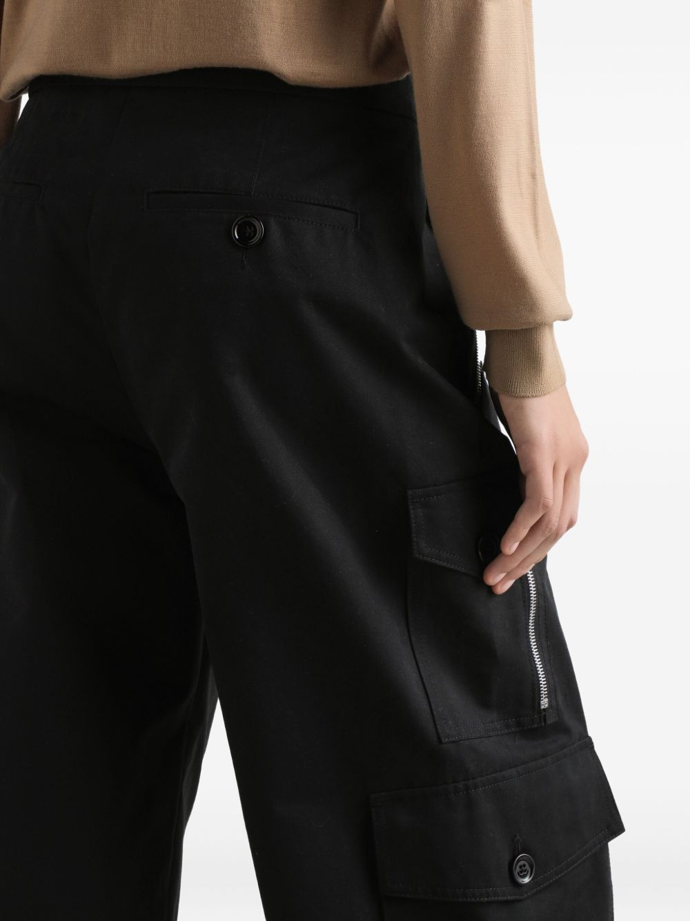 zip-pocket cargo trousers - 4