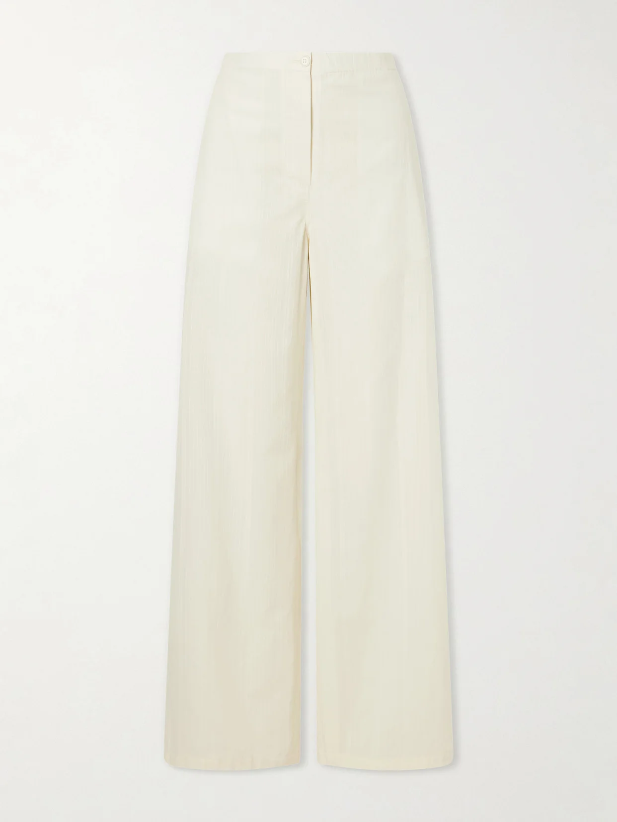 Cotton-poplin Wide-leg Pants - 1