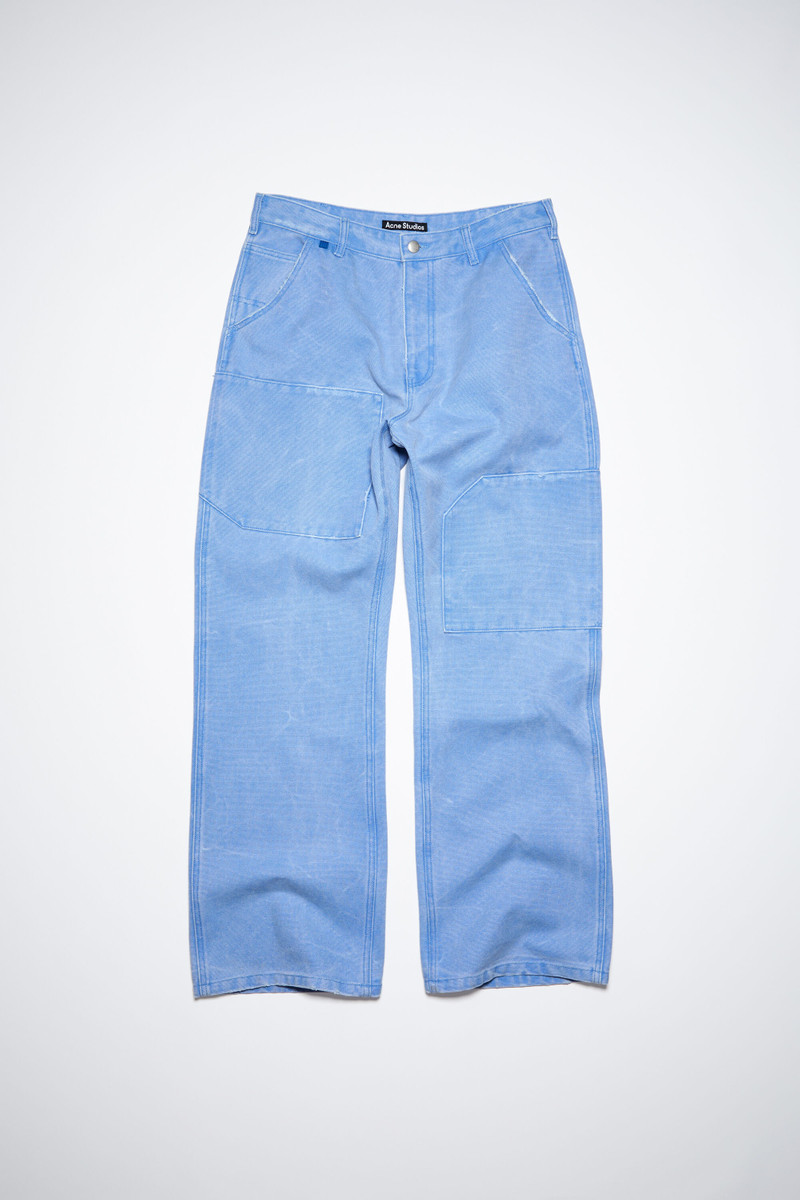 Patch canvas trousers - Powder blue 1