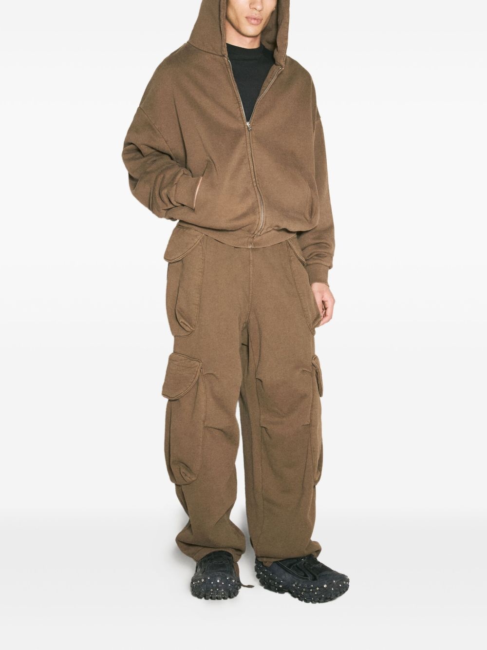 organic cotton zip-up hoodie - 3