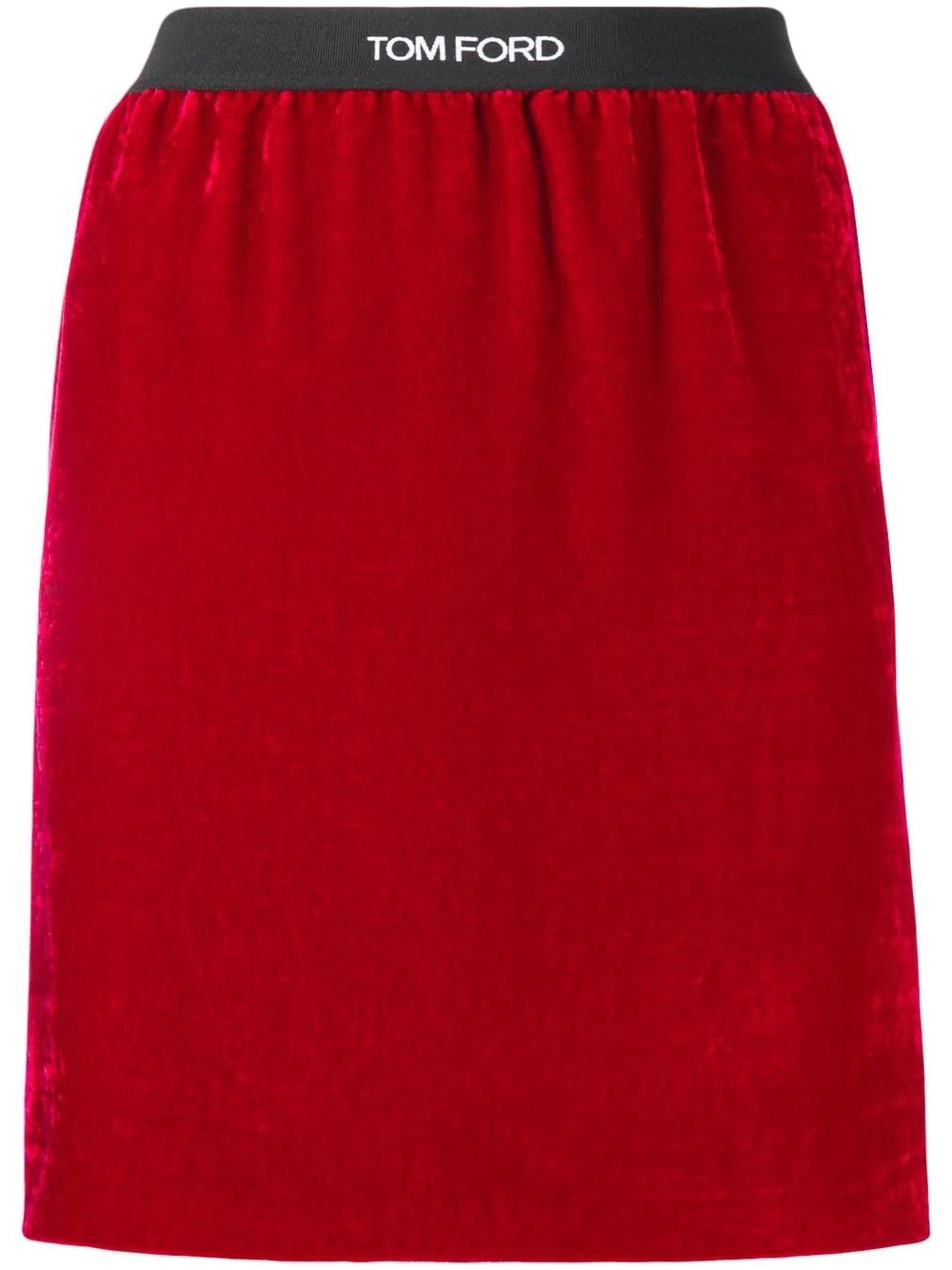 logo waistband velvet dress - 1