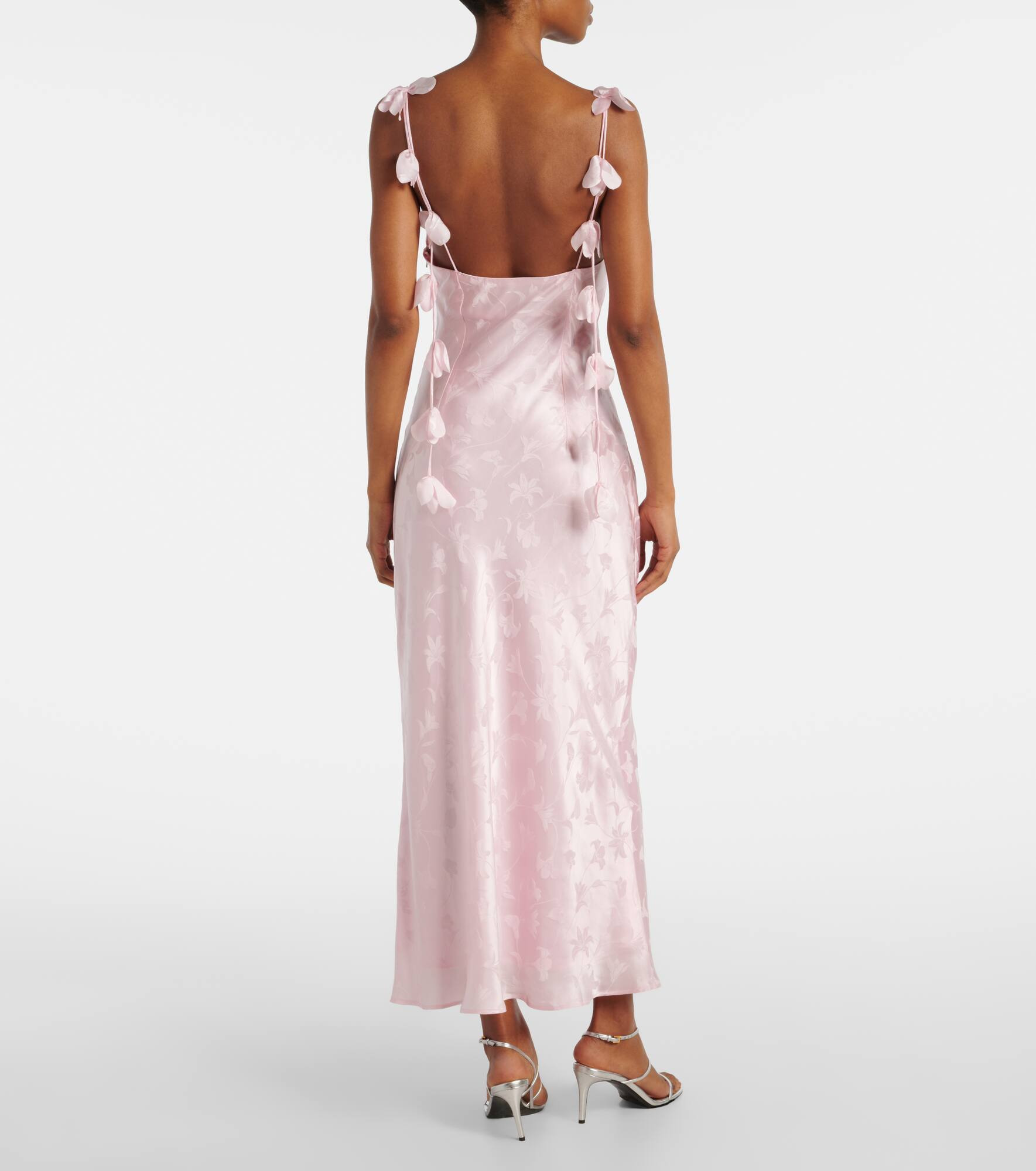 Bridal silk satin midi dress - 3