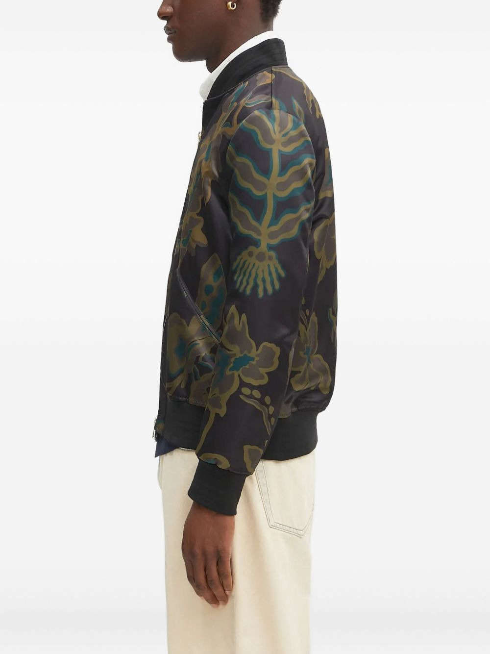 floral-print bomber jacket - 3