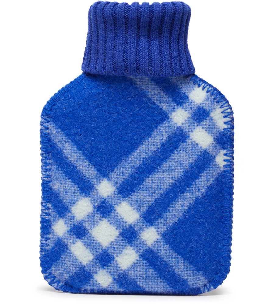 Large checked hot water bottle - 3