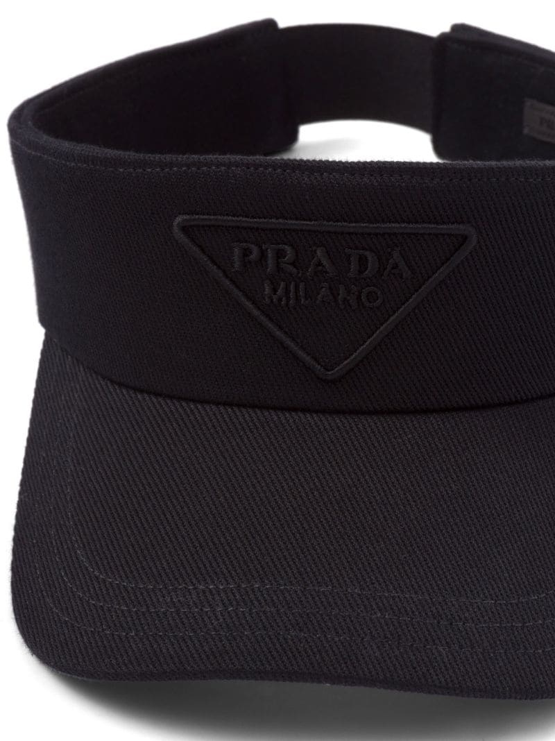 Prada Drill logo-embroidered visor - Black