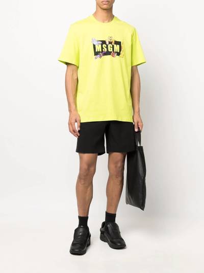 MSGM elasticated waistband track shorts outlook