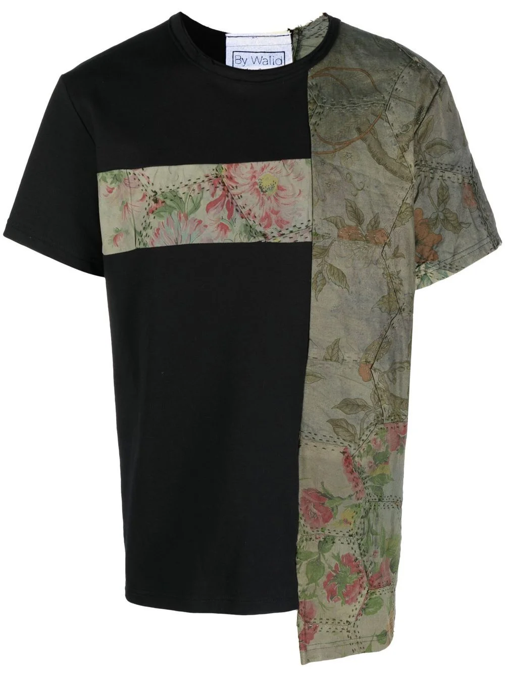 Patchy two-tone T-shirt - 1