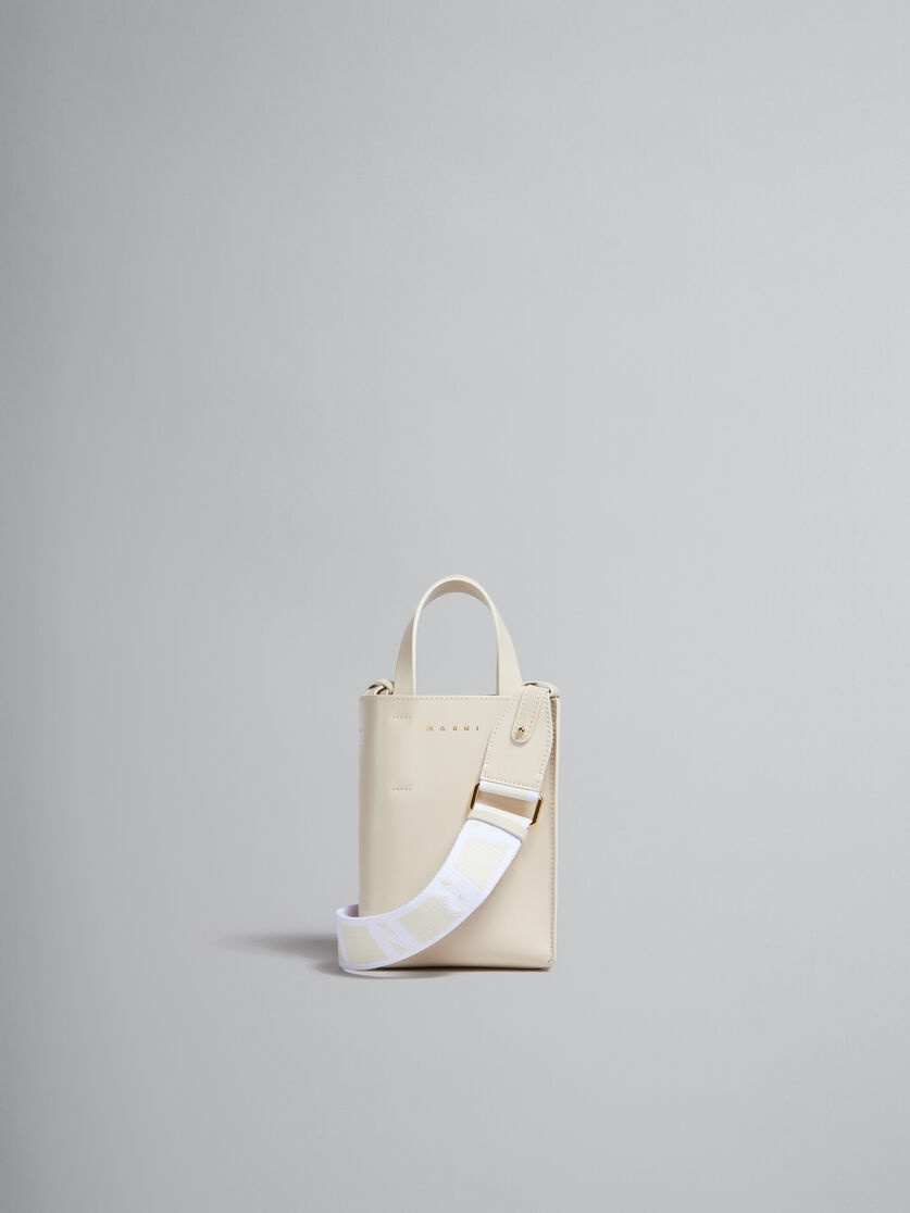 MUSEO NANO BAG IN CREAM LEATHER - 1