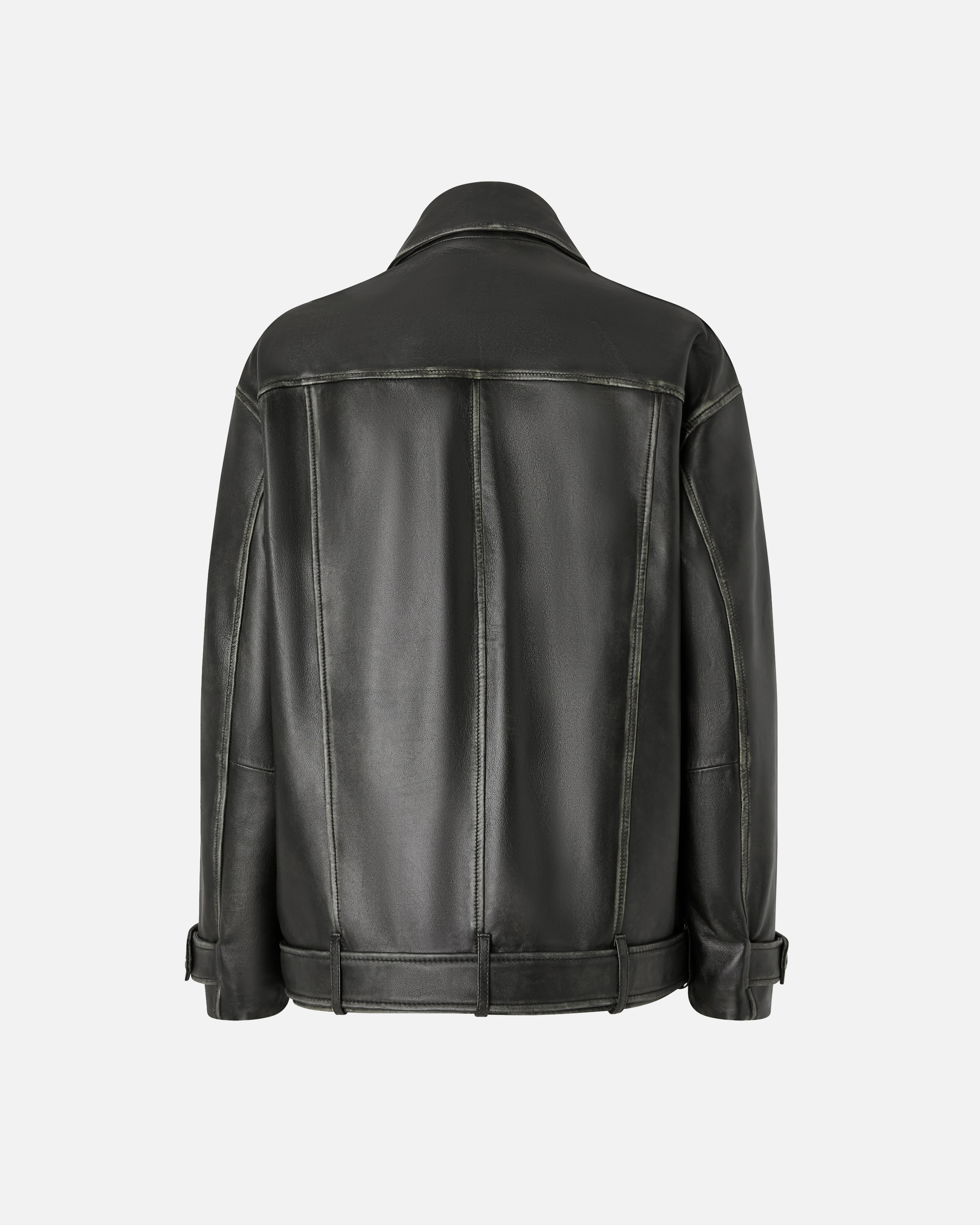 LEATHER BIKER JACKET - 6
