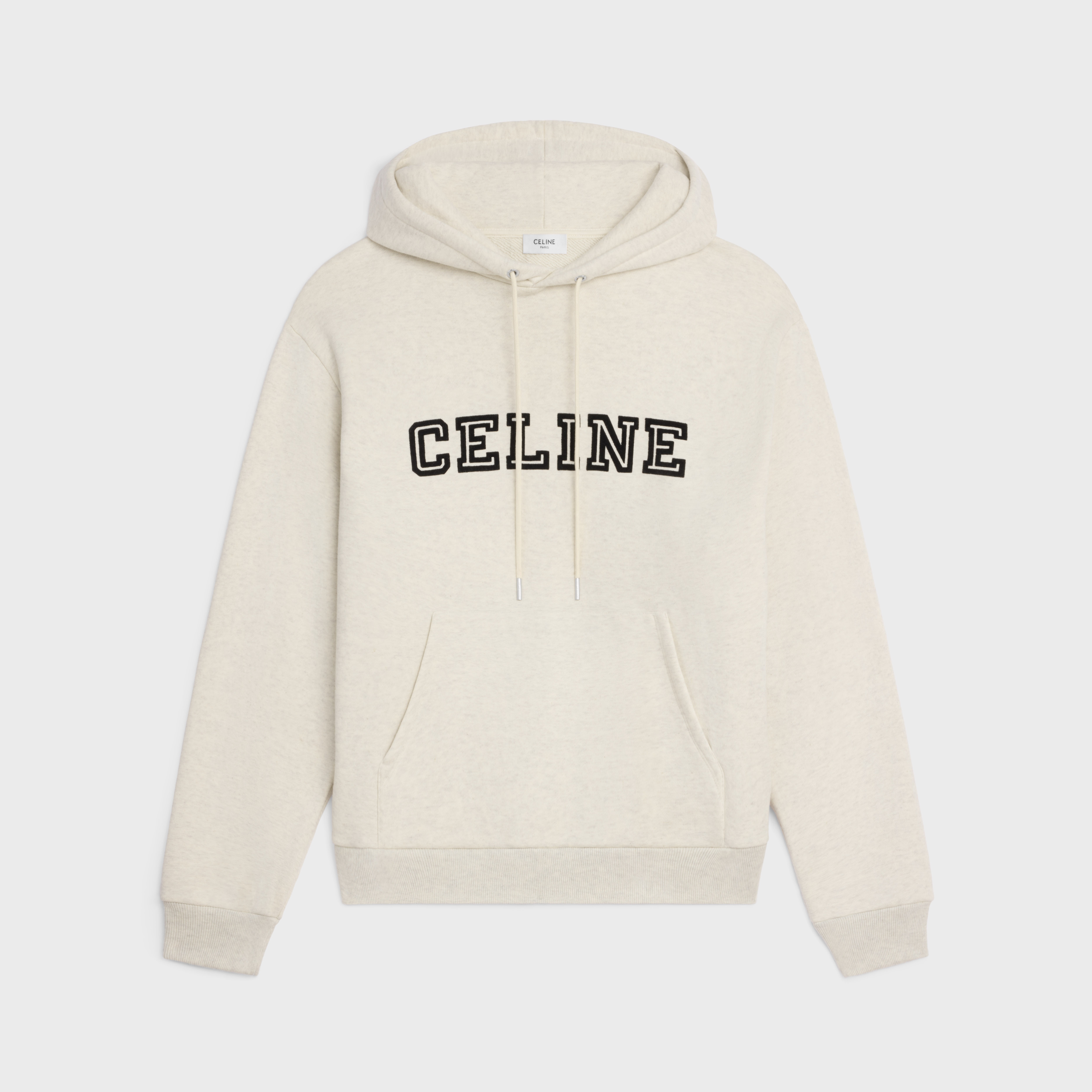 celine loose hoodie in cotton fleece - 1