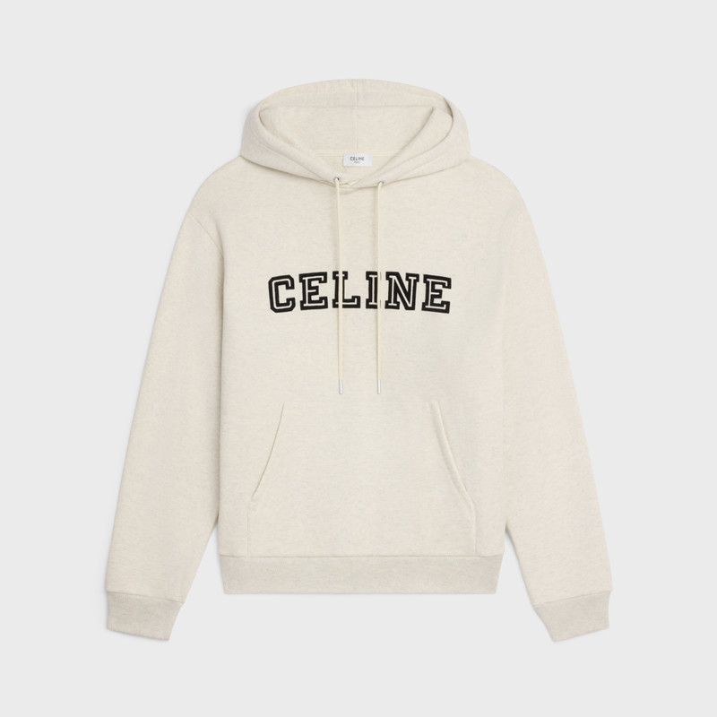 celine loose hoodie in cotton fleece 1