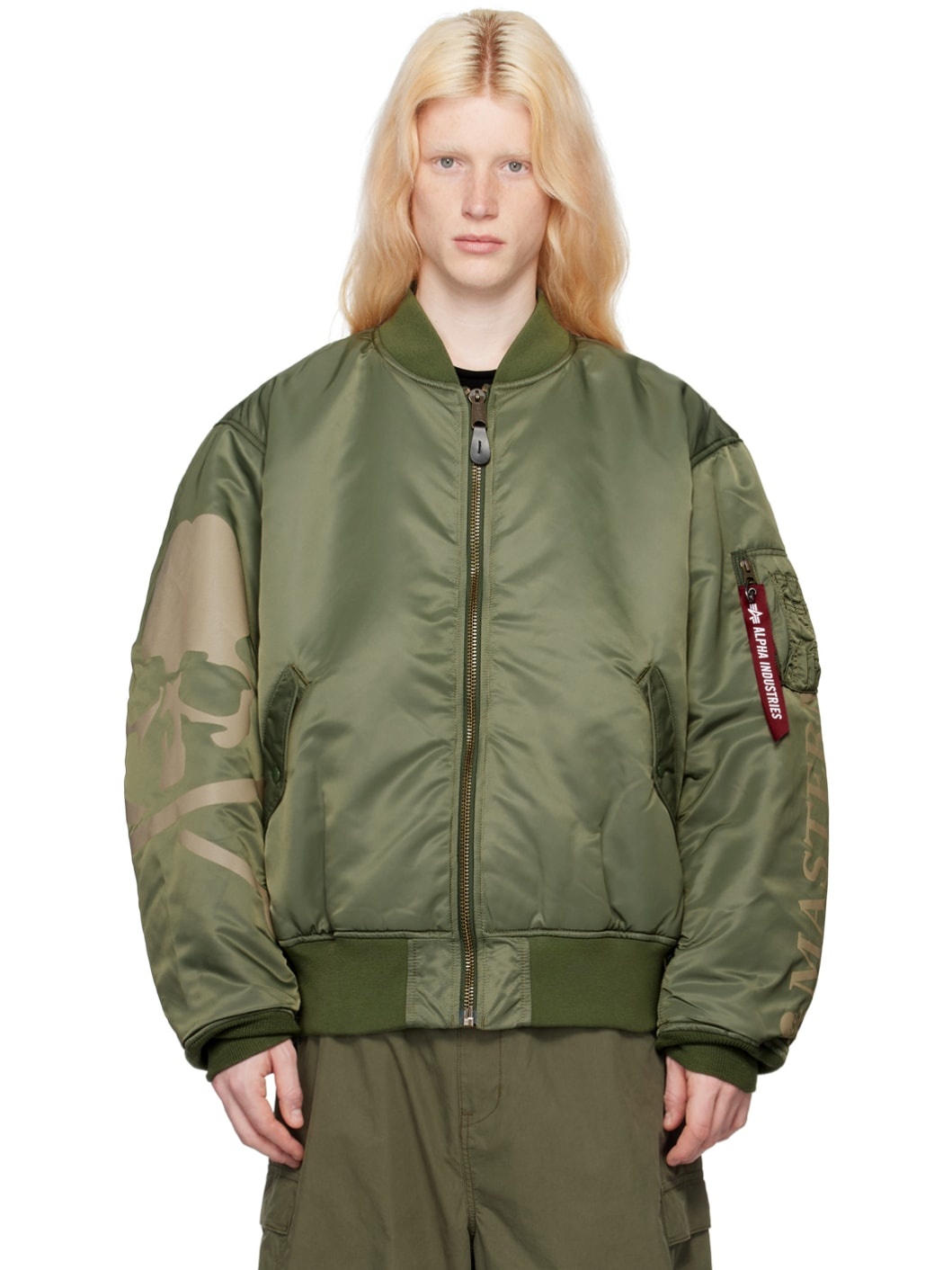 Khaki Alpha Industries Edition MA-1 Bomber Jacket - 1