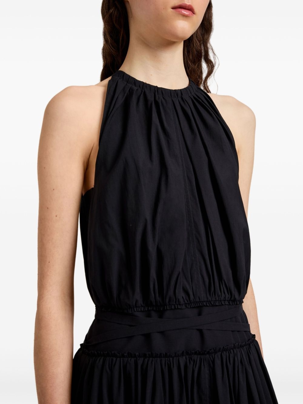 gathered halterneck dress - 5