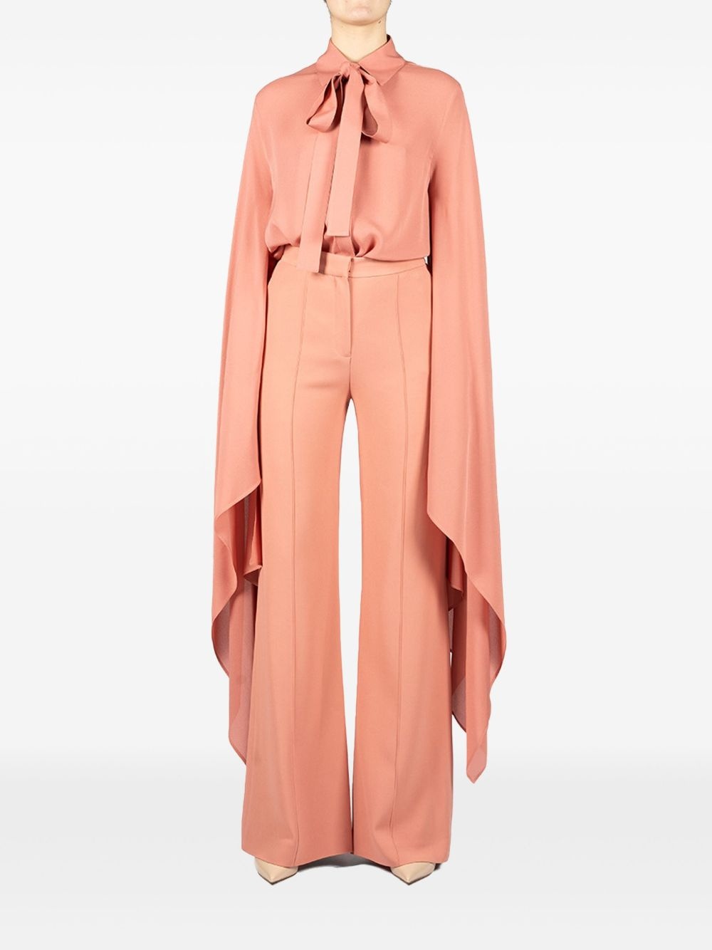 draped-sleeve shirt - 2