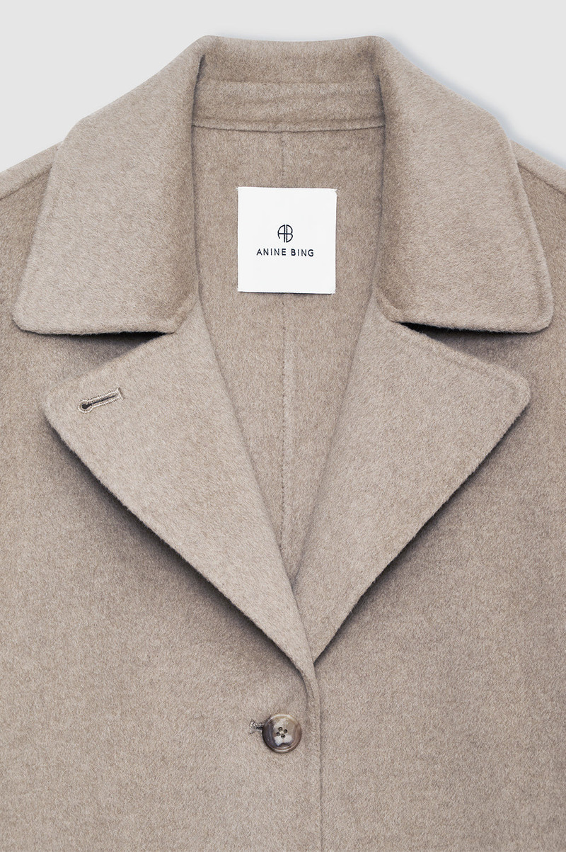 Portia Coat - Oatmeal Melange Cashmere Blend 4