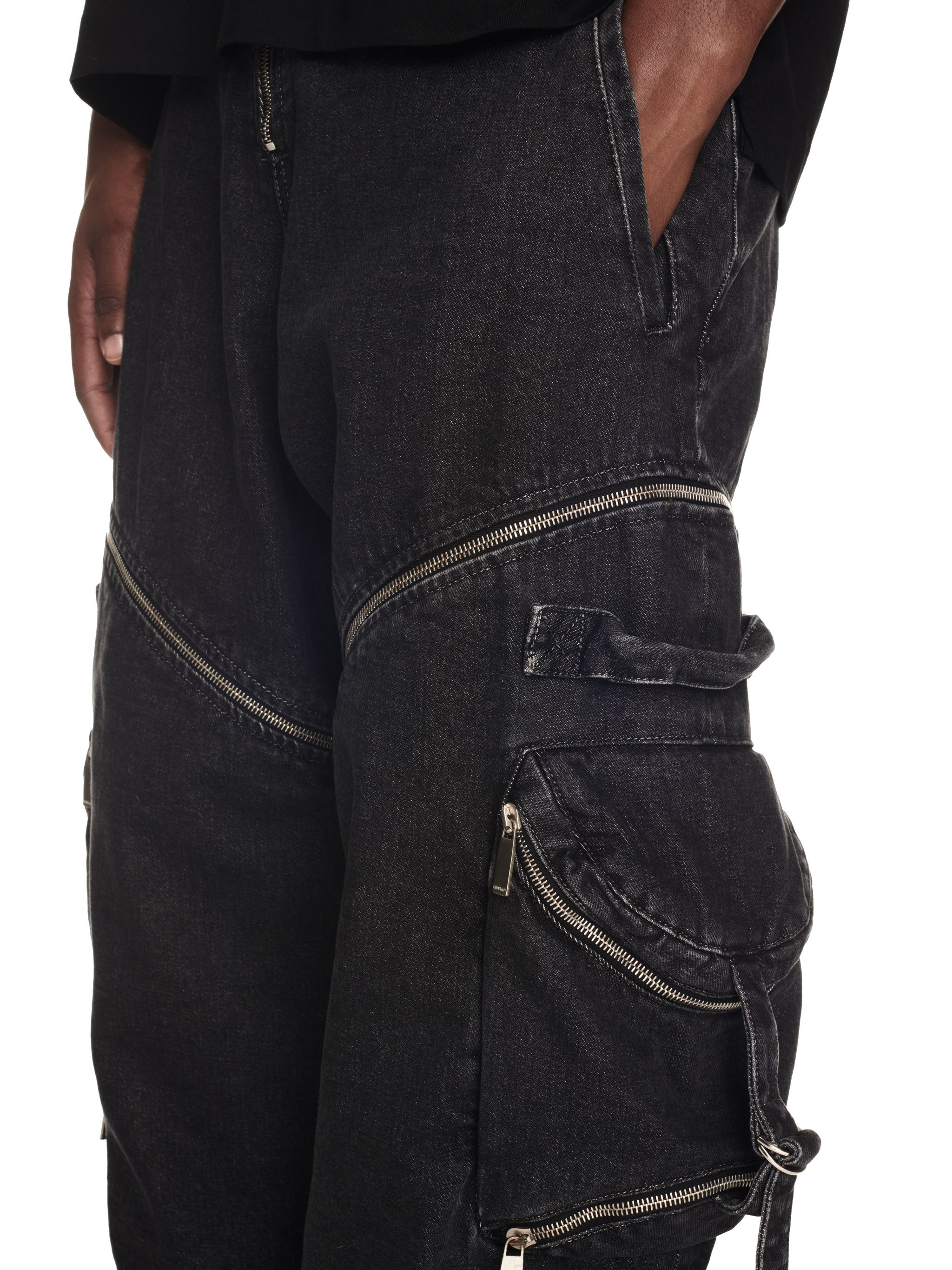 Zip Denim Cargo Pant - 5