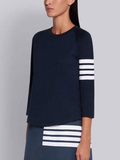 Thom Browne Navy Medium Weight Jersey Baseball Tee outlook