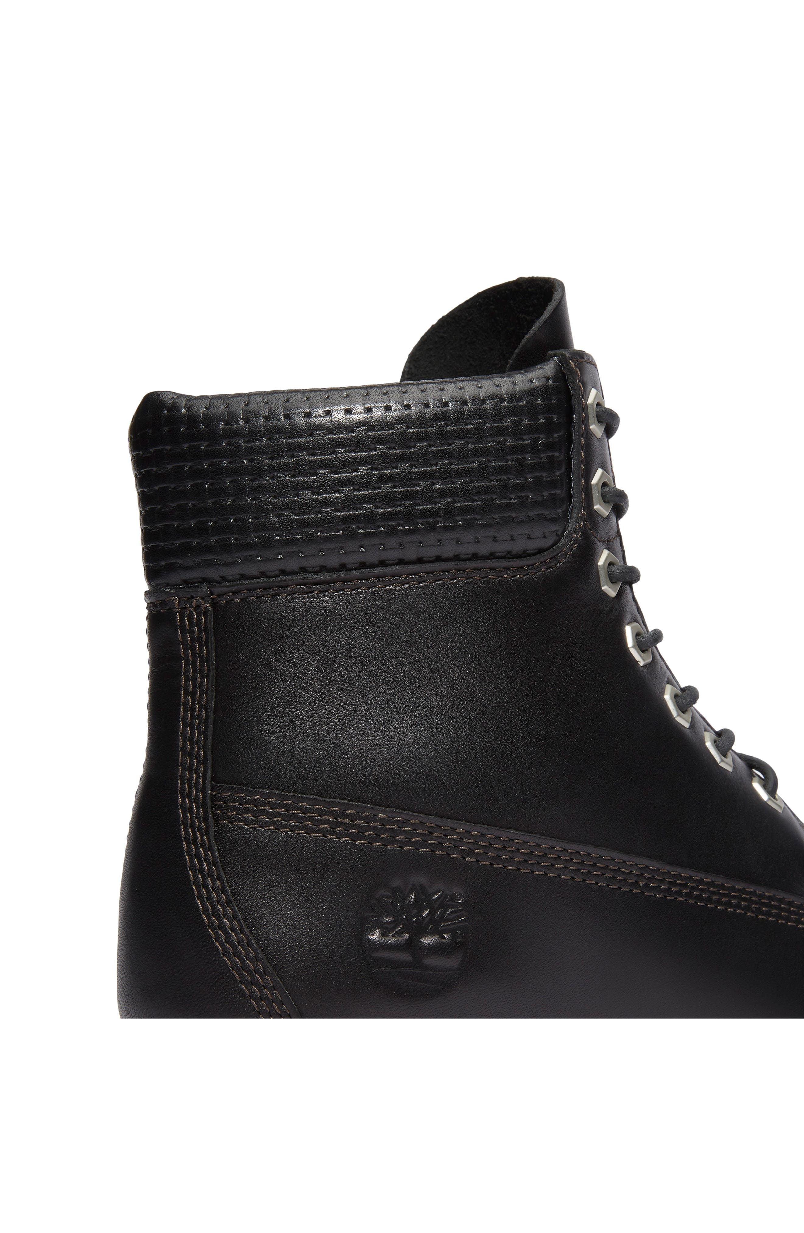 Timberland Premium 6-Inch Waterproof Boot in Black Grain/Dark Brown at Nordstrom - 6