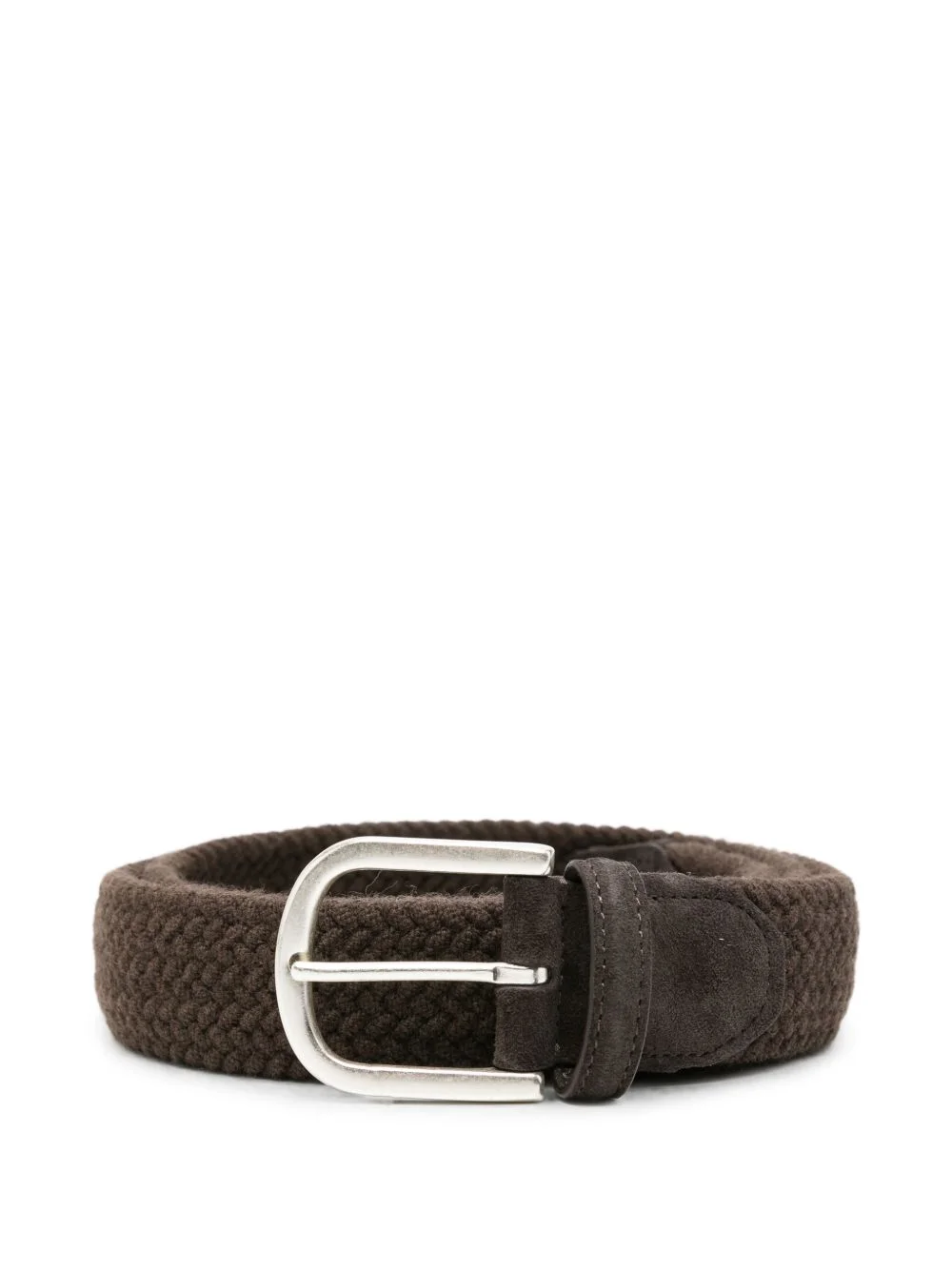 woven suede-trimmed belt - 1