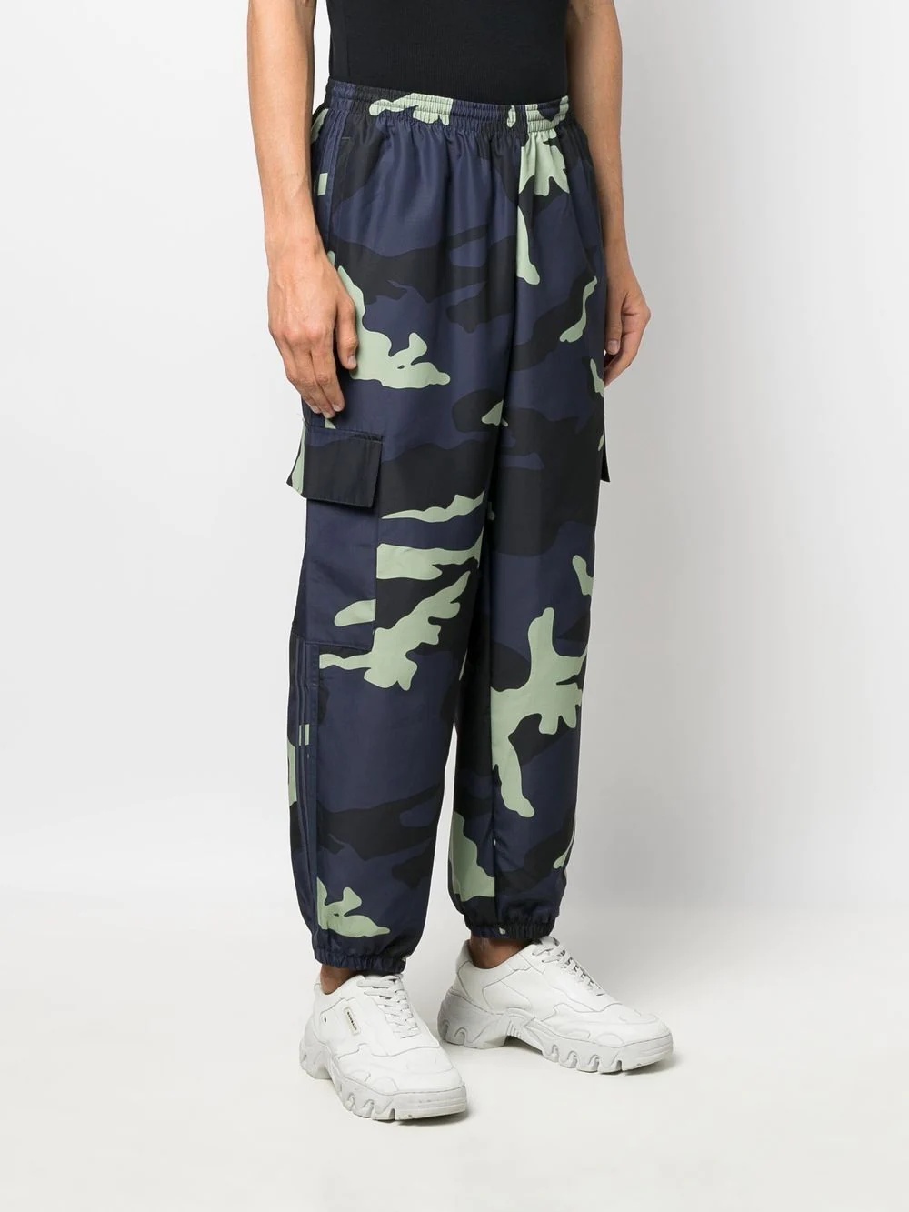 graphic-print side-pocket trousers - 3