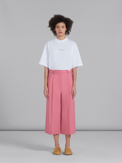 Marni CROPPED PANTS IN PINK TROPICAL WOOL outlook