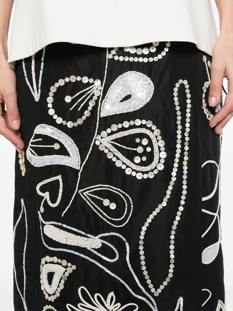 embroidered taffeta midi skirt 5