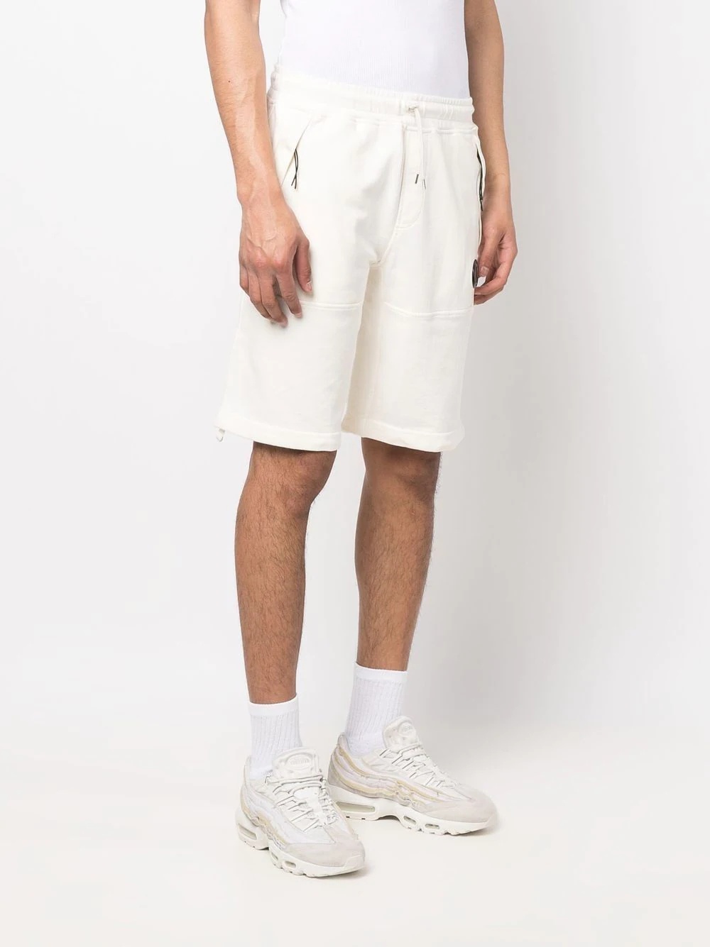 drawstring track shorts - 3