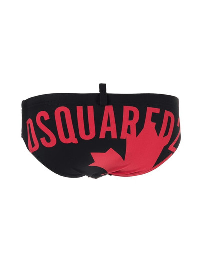 DSQUARED2 logo-print swimming trunks outlook