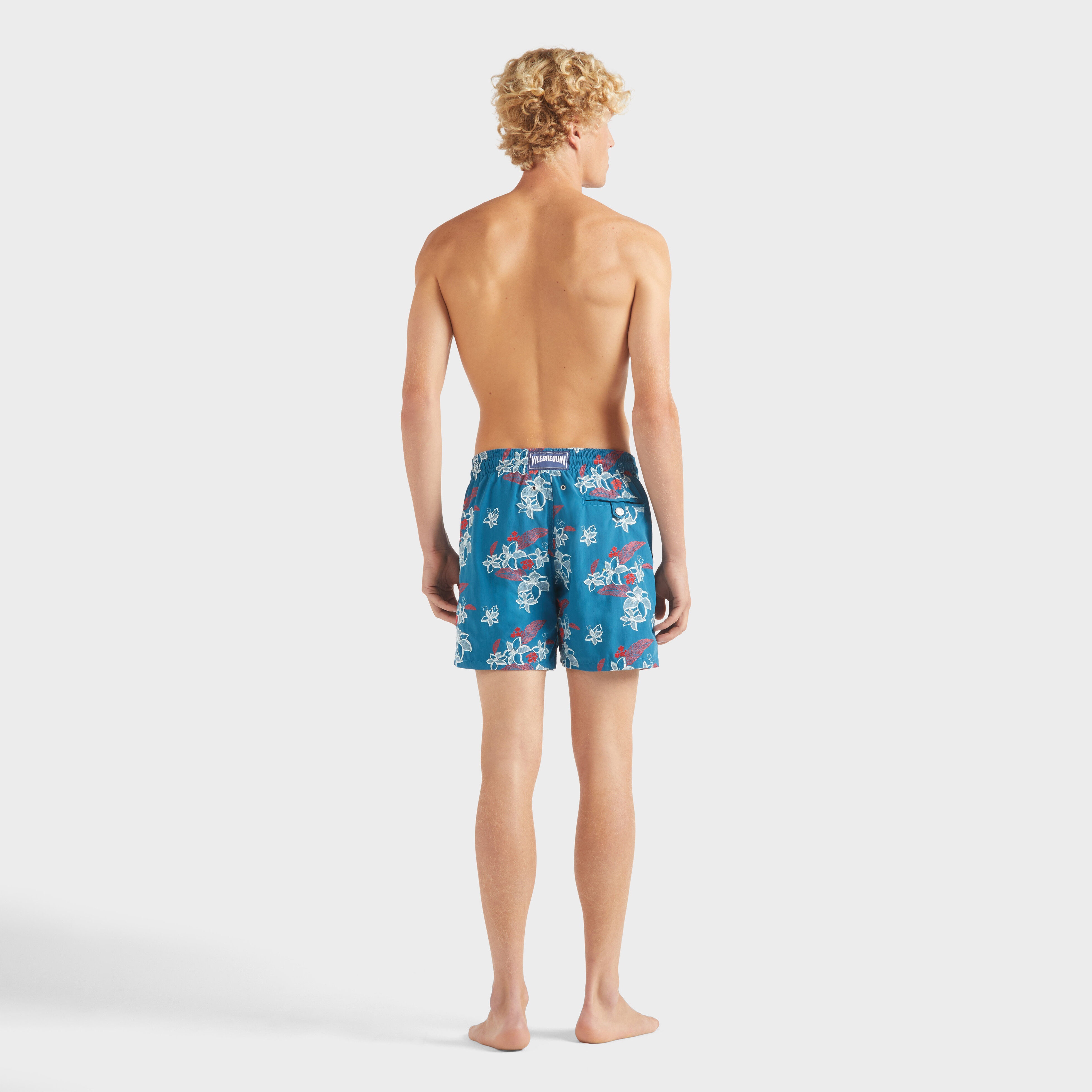Men Swim Trunks Embroidered Flowers Power - Limited Edition - 4