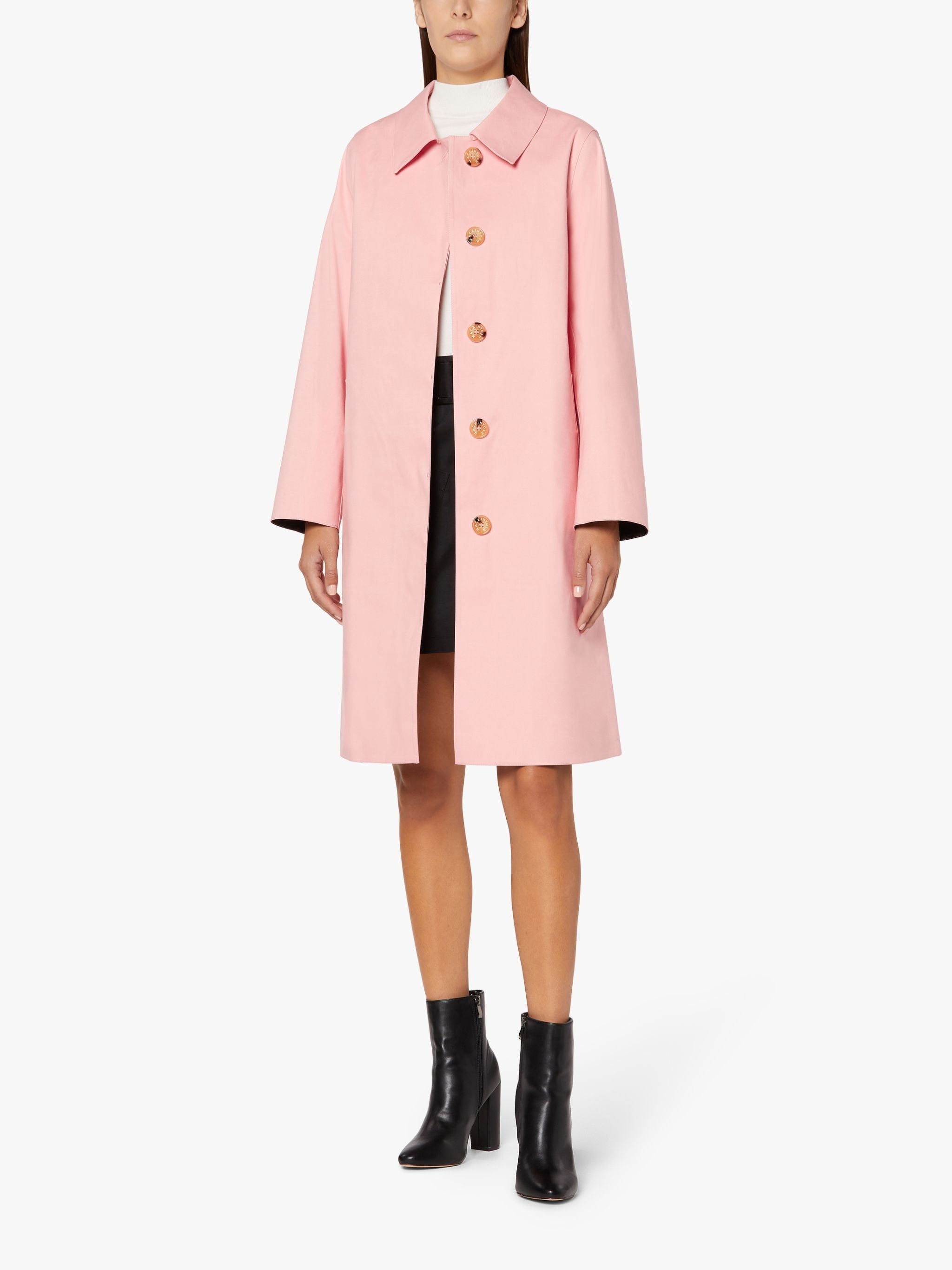 BANTON PINK BONDED COTTON COAT | LR-1032 - 2