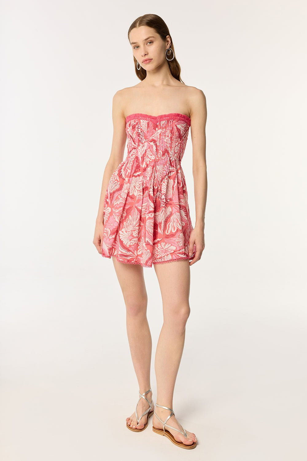 Bandeau Dress Claire - Pink Tiger Lily - 2