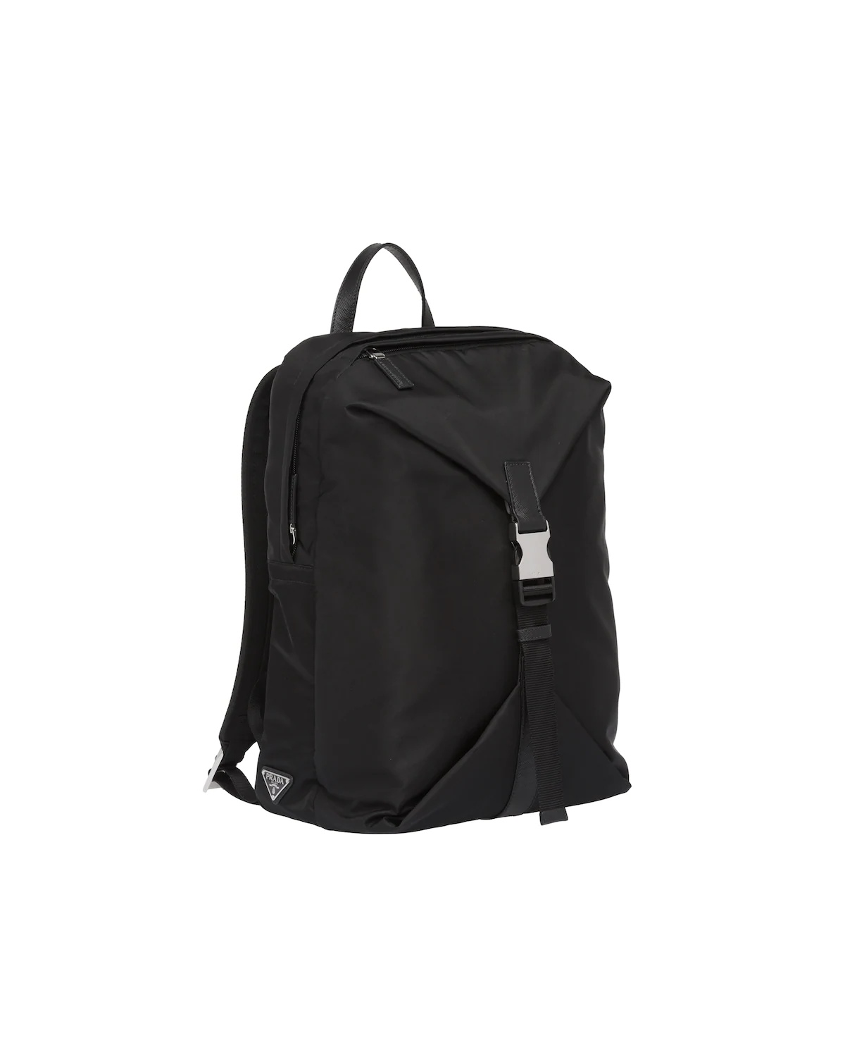 Nylon and Saffiano Leather Backpack - 3