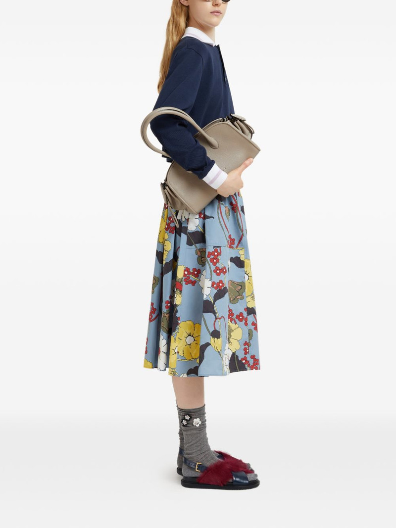 Marni long-sleeve striped-trim polo shirt outlook