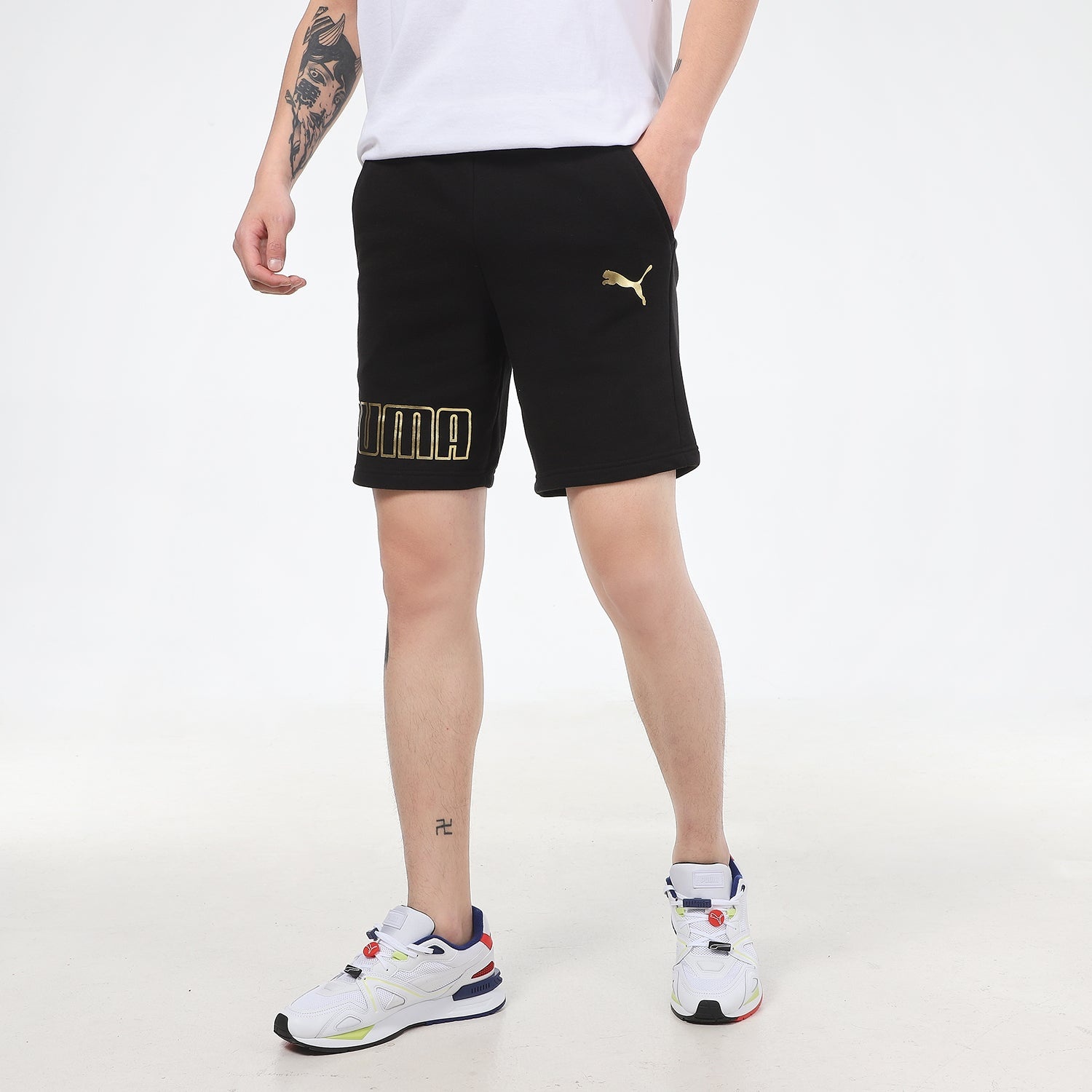 PUMA Logo Sports Shorts 'Black' 847590-51 - 5