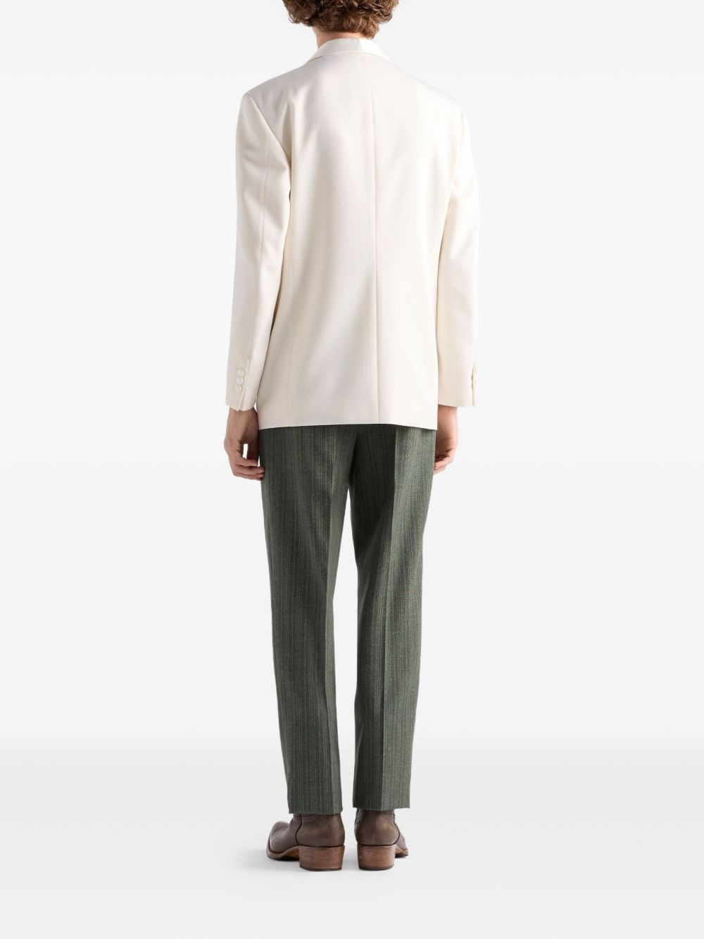 pinstripe wool trousers - 3